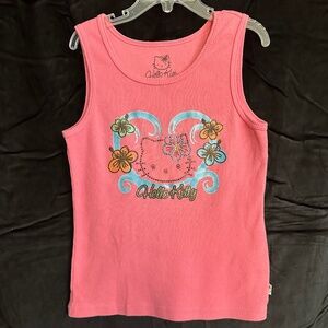 Authentic rare Hello Kitty pink, glitter tank top, girls size L